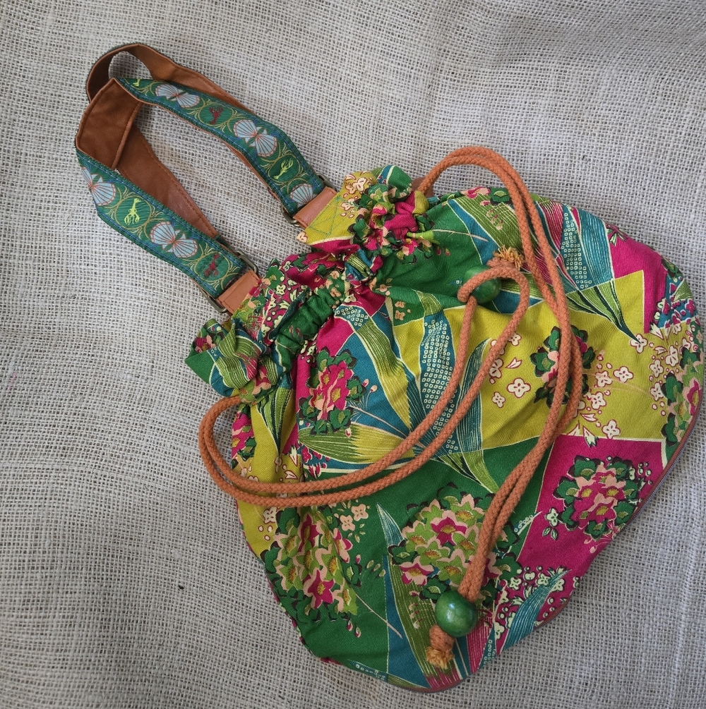 Loop NYC Fabric Eco-Tiny Tote / Vintage 90's Handbag